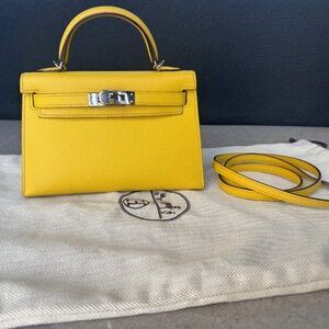 Hermes mini Kelly 20 Jaune de Naples